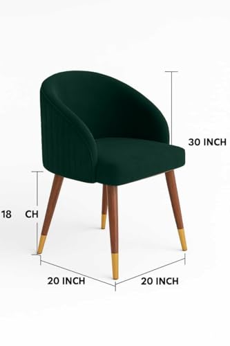 Image of WOODEN SPACE Majestic 4 Seater Wooden Dining Table Set | Urban Marble Top Dining Table with Chairs for Dining Room & Kitchen (Green)