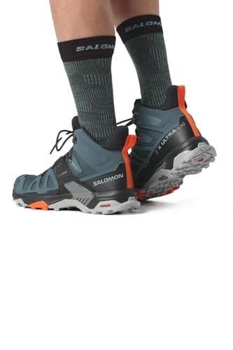 Image of Salomon Mens Salomon Men's X Ultra 4 Mid Gore-tex Hiking Boots for Men, Stargazer Black Scarlet Ibis, 9