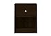 Tvilum, 1 Drawer 1 Shelf Nightstand, Bedroom Furniture, Silver Drawer Knobs, Dark Brown
