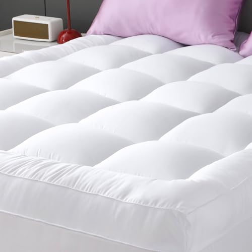 YUGYVOB Queen Size Mattress Topper Extra Thick, Cooling, and Breathable Mattress Pad 8-21" Deep Pocket Soft Down Alternative Fill