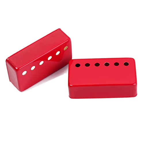 Totority ギターピックアップ メタル 2x シングルコイル 真鍮 レッド ラストステイン - 装飾/スタイル