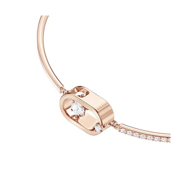Swarovski Sparkling Dance North Bangle Bracelet with Clear Swarovski Crystals and Matching Pavé on a Rose-Gold Tone Plated Setting