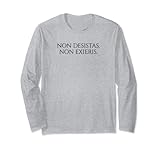 citazione latina motivazionale - non mollare mai, mai arrendersi maglia a manica