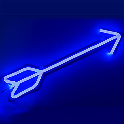 Image of 5V White Love LED Neon Sign Christmas Wedding Party Decoration Wall Lamp USB Powered Children Bedroom Night Light (Bow arrow blue)