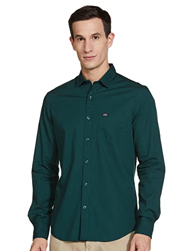 Image of The Indian Garage Co Men Slim Fit Solid Full Sleeves Cutaway Collar Casual Shirt