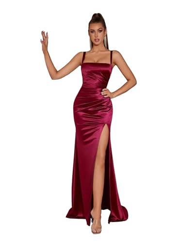 ADYCE Formal Dresses for Women Wedding Guest Cocktail Party Satin Sexy Bodycon Long Gala Evening...
