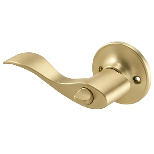 Image of Design House Springdale Keyed Entry Door Lever, Satin Brass