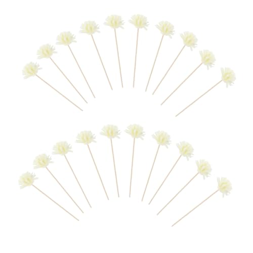 Baluue Varillas Difusoras de Aroma Flores Simuladas 20 Unidades para Difusor de Caña, Accesorio Decorativo Floral para Ambientador de Hogar, Dormitorio y Oficina