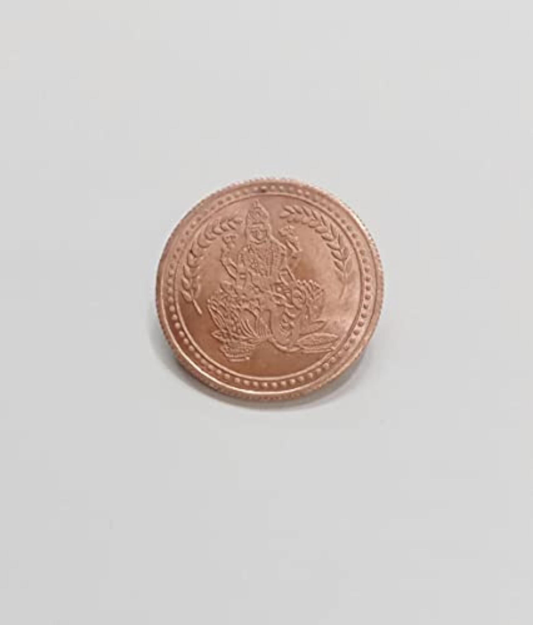 Copper Puja Coin Goddess Laxmiji Coin for Worship