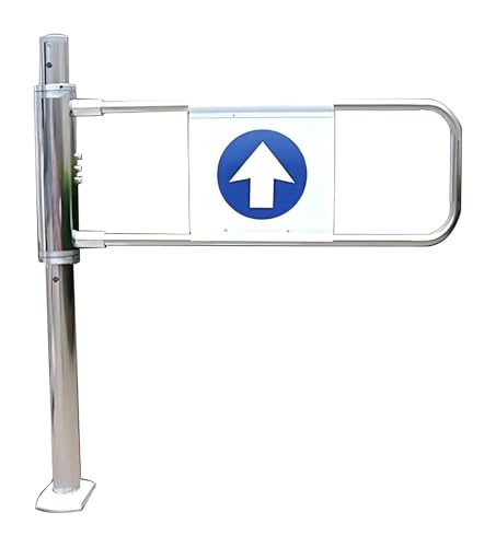 Sicherheitstür drehen, Einseitig schwenkbares Eingangstor aus Edelstahl, silberfarben, verschiedene Größen(Leftdoor,100x100cm)