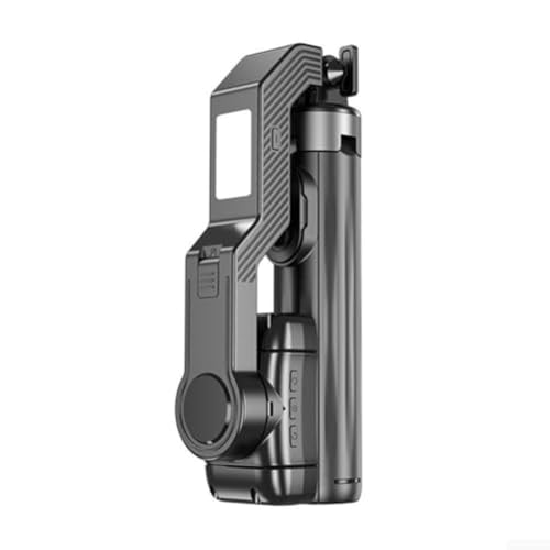 Smartphone Gimbal Stabiliser with Adjustable Fill Light and 360° Auto Rotation, Extendable Tripod for Smooth Video Recording & Vlogging