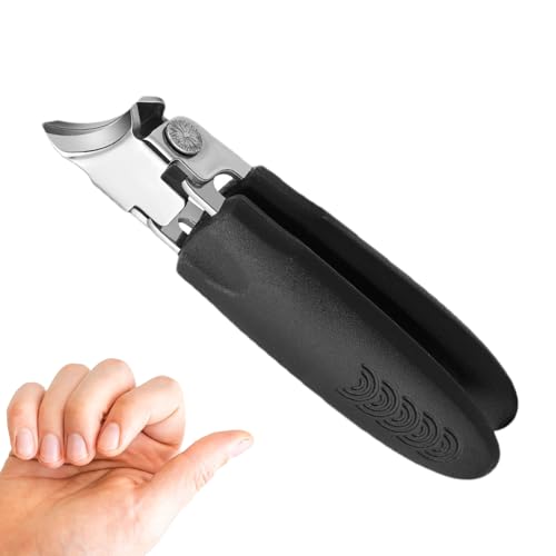 Caquelas de uñas en ángulo, cortadoras de uñas de los pies - Clipper de uñas vanguardista de la mandíbula ancha de la mandíbula - Diseño ergonómico de acero inoxidable, recortadores de uñas de los pie