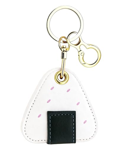 Leather keychain protection case for Apple AirTag, with a keychain