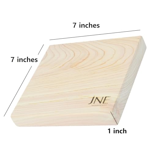 Tabla de cortar de madera Hinoki de 7" x 7" x 1" miniatura 3