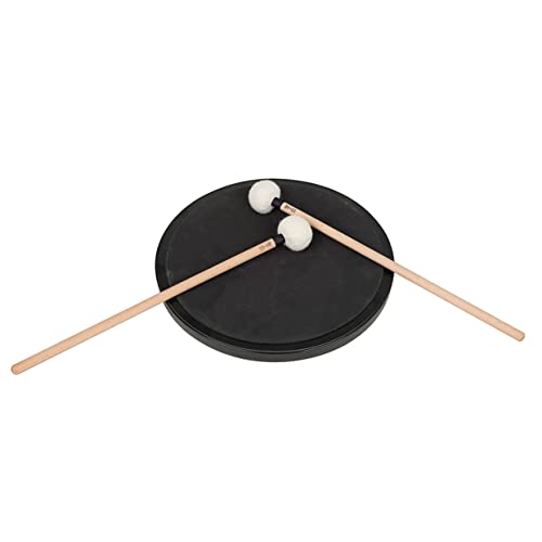 KESYOO 2 piezas de baquetas para batería con mango de madera y cabeza de fieltro, color negro, accesorios para instrumentos de percusión miniatura 2