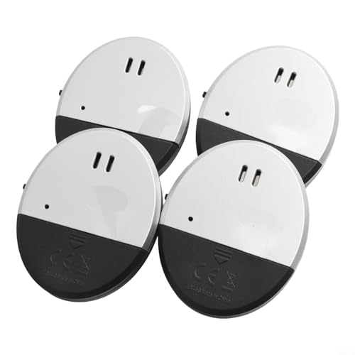 Lot de 4 capteurs de bris de verre avec alarme 130 dB design compact pour fenêtre et porte de sécurité