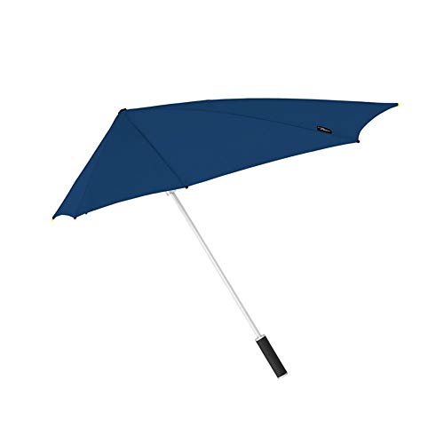 Parapluie long bleu aérodynamique haute résistance 100km/h