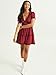 ALTAR'D STATE Women's Short Sleeve Dress, V-Neck Casual Summer and Fall Short Length, Burgundy Dress, Extra Large
