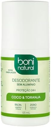 BONI NATURAL - Desodorante Roll-On sem Alumínio, Natural, Vegetal...