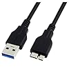 Cable USB 3.0 A a Micro B, cable de disco duro externo compatible con Seagate, WD, Toshiba, Westgate, Samsung Galaxy S5, Note 3, (3.3 ft, negro), transmisión de datos de alta velocidad