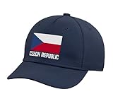 Czech Republic Flag Lovers Czech Family Vacation Adjustable Printed Baseball Hat, Navy Blue