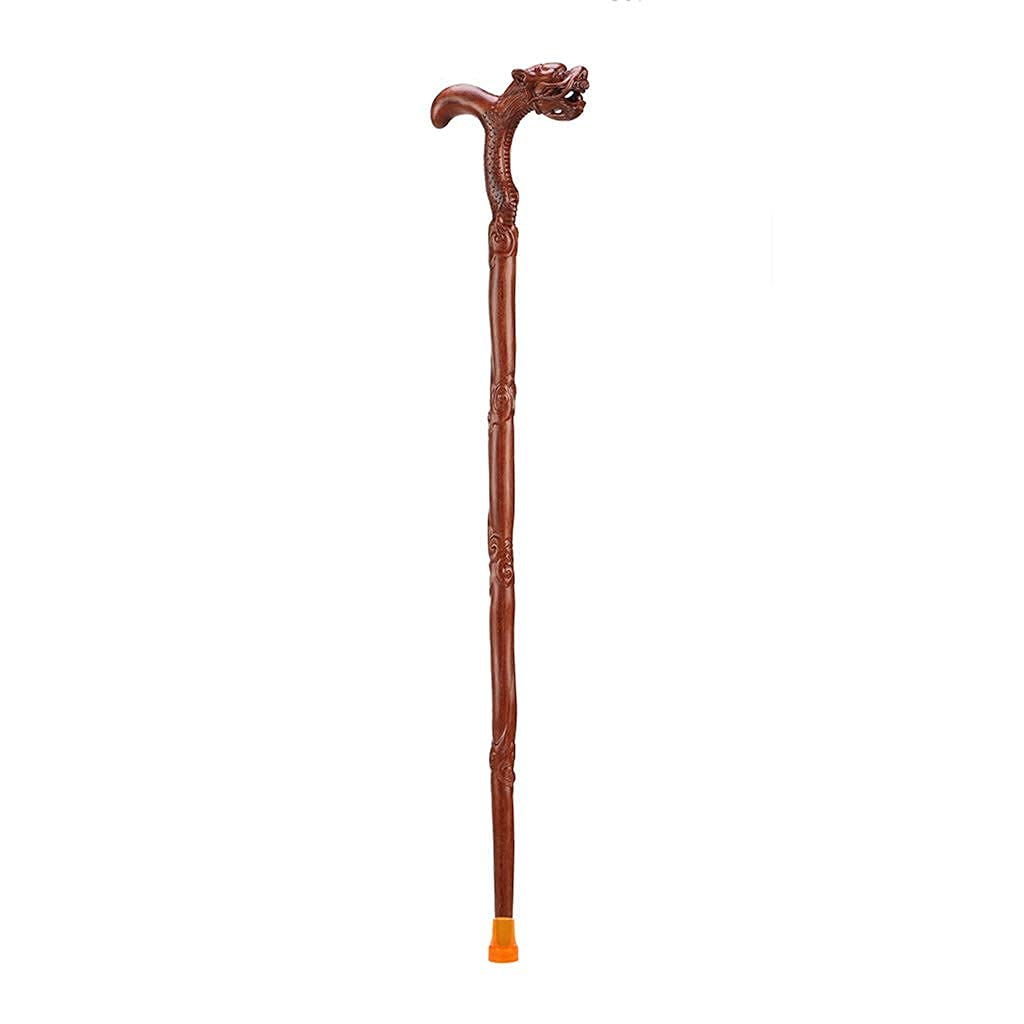 Buy Old man's cane Elderly crutches Wood carving faucet Faucet wooden pole Elderly walker T