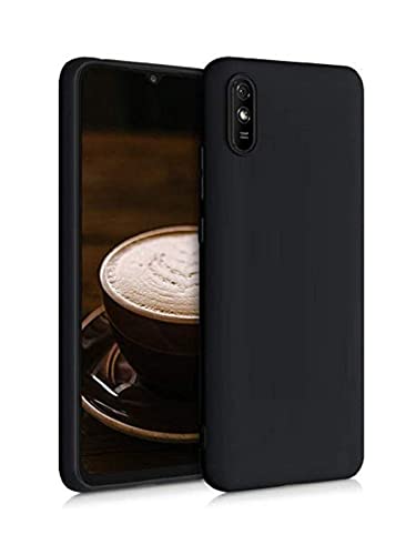 Image of Mobile Back Cover Case for Xiaomi Redmi 9i (Silicone Case|CameraProtection|Black SC1510)