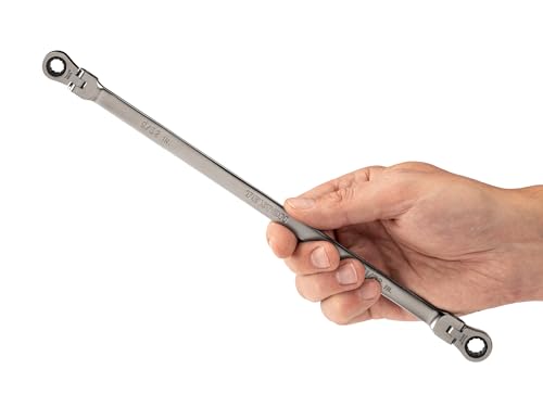 Image of TEKTON 9 /32 x 11 /32 Inch Flex Head Ratcheting Box End Wrench | WRB36307