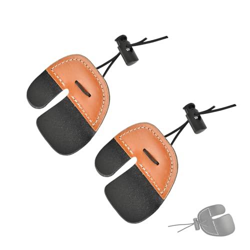 SPG Leather Archery Finger Tab 2 Pack for Recurve Bow