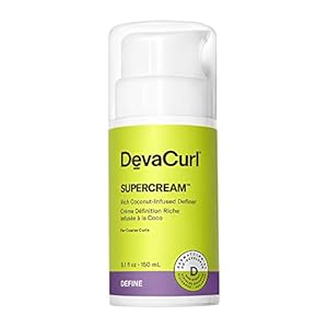 DevaCurl SuperCream Rich Coconut-Infused Definer | Hydra-Definition Blend | Multitasking Styler