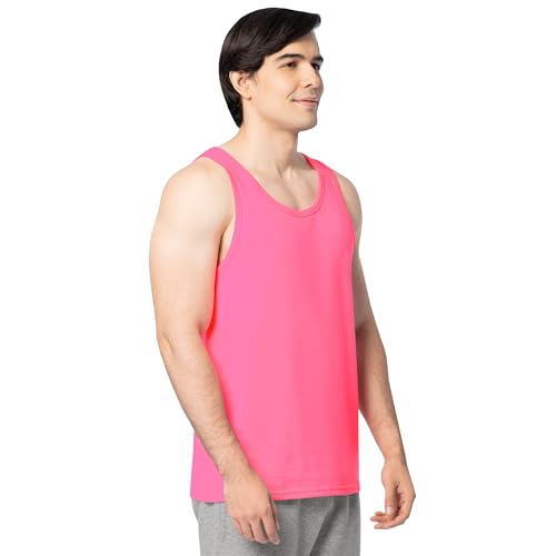 Image of Fruit of the Loom Men's Eversoft Cotton Sleeveless T Shirts, Breathable & Moisture Wicking with Odor Control, Sizes S-4X
