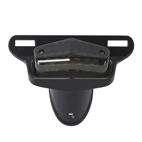 Feux arrière LED universels pour motos 12V avec support de plaque d'immatriculation noir