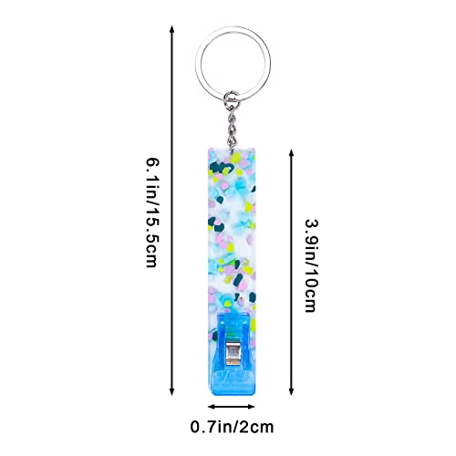 Image of 3PCS Credit Card Puller, Cute Debit Bank Card Grabber for Long Nails ATM Keychain Women with Plastic Clip