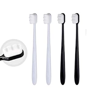 4 Pack Extra zachte tandenborstels voor gevoelige tandvlees Diepe reiniging, Japanse tandenborstel, ultra fijne micro…