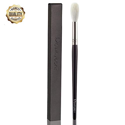 Rownyeon Highlight Makeup Brush Contour Brushes Face Brush for Bronzer Cream Powder with Goat Hair Bristle and Quality Wooden Handle