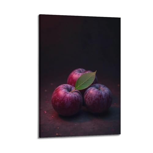 Poster artistique pommes violettes 20x30 cm de ZHOUKEG