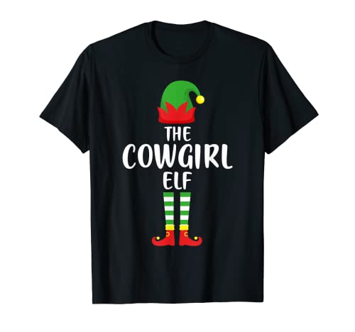 The Cowgirl Elf Family Matching Group Funny Christmas T-Shirt