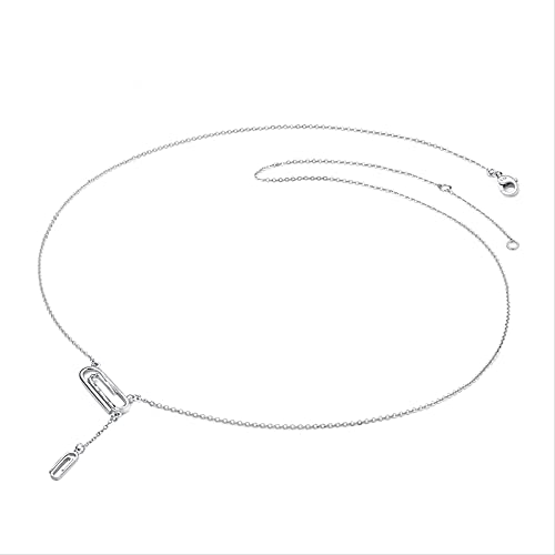 Collier Trombone Argent Pendentif Zircon - Bijoux Fins Strass pour Femme