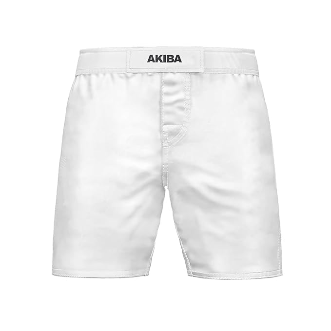 AKIBA Combat MMA Shorts, Training Gear for Kickboxing, Martial Arts, Cage Fight, Muay Thai, BJJ, Boxing, Grappling, Black-image-3