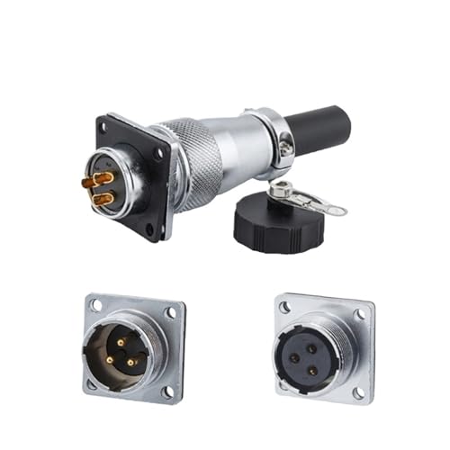 Connecteur d'aviation WS20, connecteur mâle/femelle en métal à 3 broches for équipement mécanique, d'alimentation(Ws20j9tq/k9z[9cores])