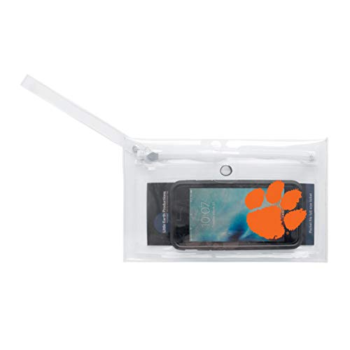 Image of Littlearth - LIWXY NCAA Clemson Tigers Unisex Ncaancaa Ticket Wristlet, Clear, 9 inch by 5.25 inch