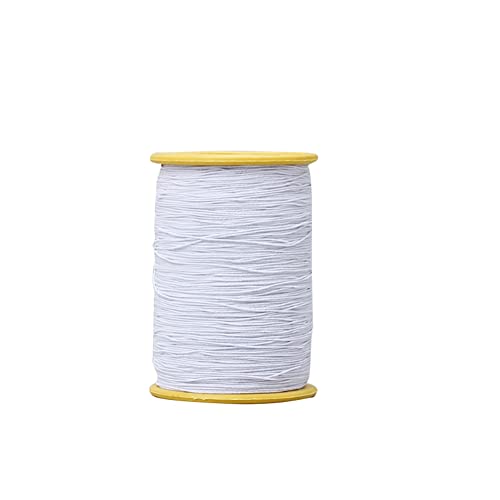 Shirring Elastic Thread for Sewing, 0.5mm Thickness Round Sewing Elastic Thread, Thin Fine Elastic Sewing Thread for Sewing and Beaded Pendants Jewelry Making Bracelets
