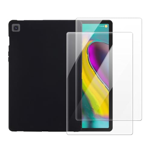 Funda Samsung Tab S5e con cristal templado negro de 10.5 pulgadas 2019