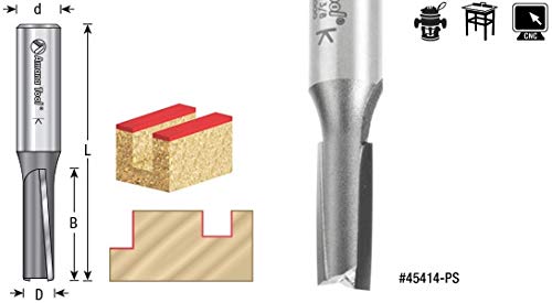 Amana Tool - 45420-PS Carbide Tipped 3 Deg Production Shear Straight Plunge 1/2 Dia x 1-1