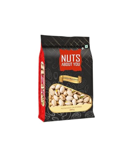 Image of Nuts About You California Pistachios Roasted & Salted 200 g | Lightly Salted | Perfectly Roasted | Fresh & Crunchy (Pack of 2)