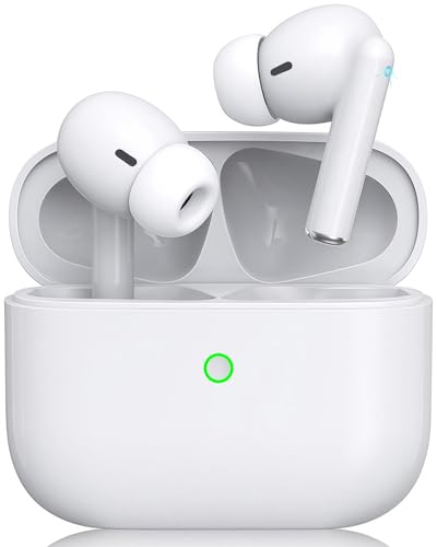 Auriculares Inalámbricos Bluetooth 5.4, Cascos Inalámbricos con Funda de Carga, Sonido Estéreo de Alta Fidelidad, Impermeables IPX8, Tiempo de Reproducción 48 Horas, Control Inalámbrico