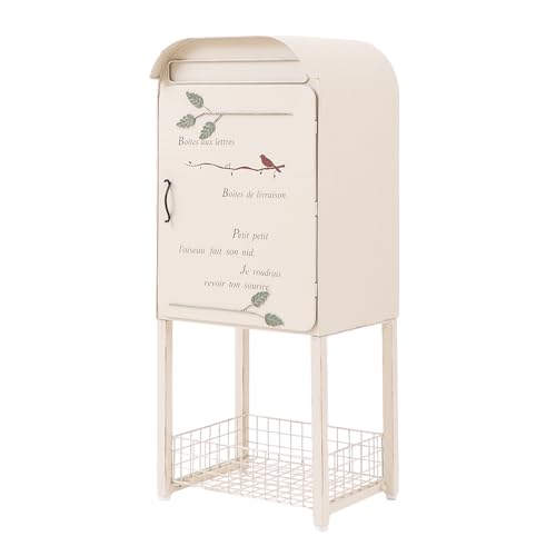 ヤマソロ 宅配ボックス ポスト 郵便受け スタンドポスト 置き型 大容量 zinnia ジーニア ホワイト 73-268