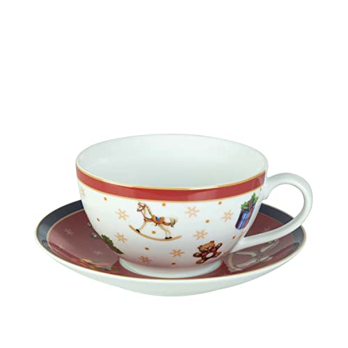 Tasse petit déjeuner de Noël en porcelaine, 450 ml, multicolore