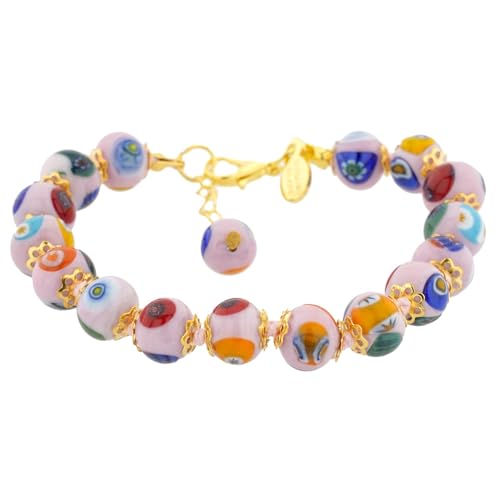 Glass Of Venice Murano Glass Mosaic Bracelet - Pink2