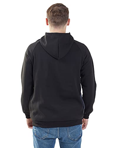 Mooncolour Men's Casual Pullover Long Sleeve Hoodies Outwear, Grey-Black Large #TOP4